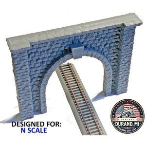 N Scale Realistic Brick Single Train Tunnel Portal - N  Model Railroad Scenery
